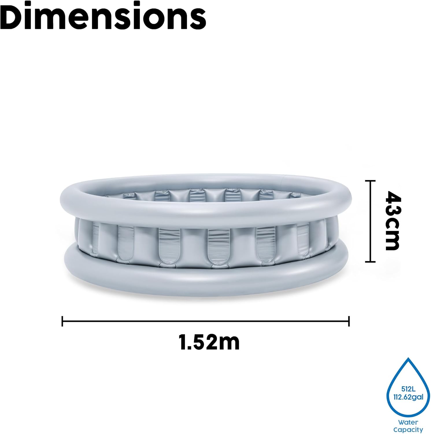 Bestway 60" x H17"/1.52m x H43cm Space Ship Pool