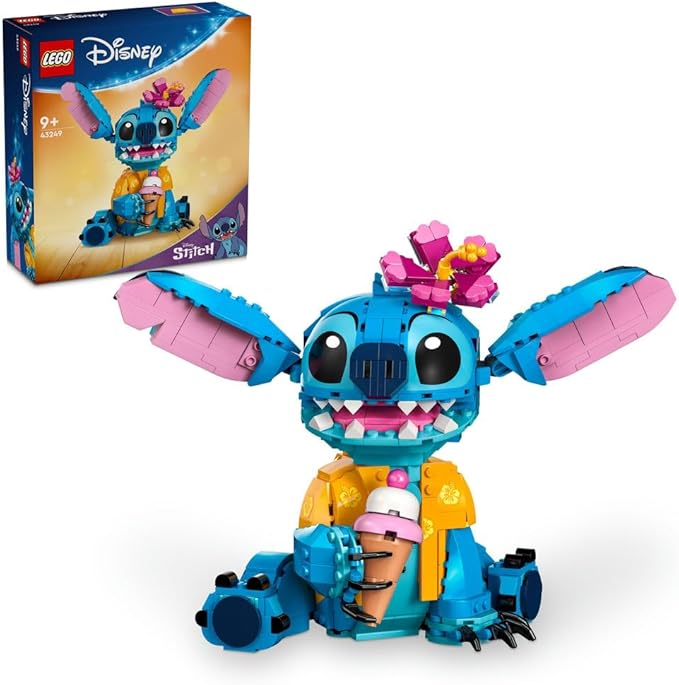 LEGO | Disney Stitch Toy - Play & Display Figure with an Ice-Cream Cone & Decorative Flower - Ramadan Gift for 9+ Year Old Girls, Boys & Lilo & Stitch Movie fans - 43249