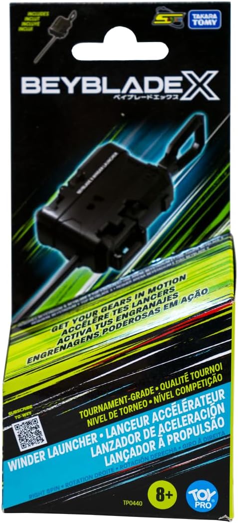 Takara Tomy Beyblade X Winder Launcher, Official Tournament-grade Right-spin Launchers, Easy Grip, Battle Top Toy, Bey Toy for 8+ Year Old Boys Girls, Authentic Die-cast Metal Parts, Powerful Attacks