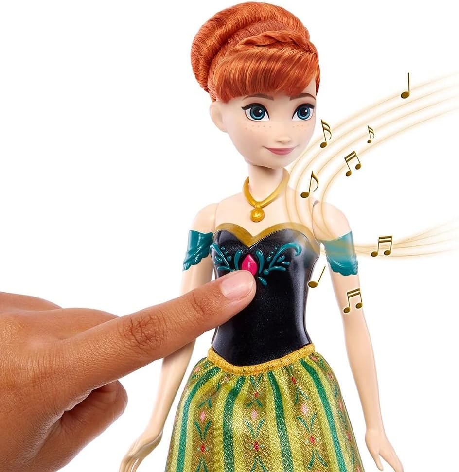 Mattel Disney Frozen Singing Anna Baby Disney Frozen Singing Anna in 4 Languages Sing 'For the First Time in Forever' in the film in 4 Languages Baby JDX53