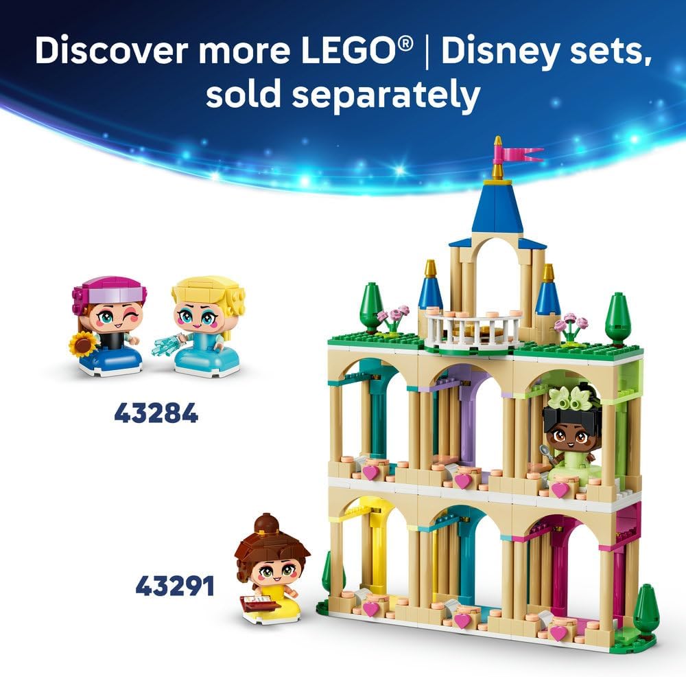 LEGO|Disney Princess Mini Jasmine & Rapunzel Figures - Collectible Toy w/ 2 Mini Dolls & Accessories incl. a Magic Lamp - Small Gift for 5+ Year Old Girls & Fans - 43303