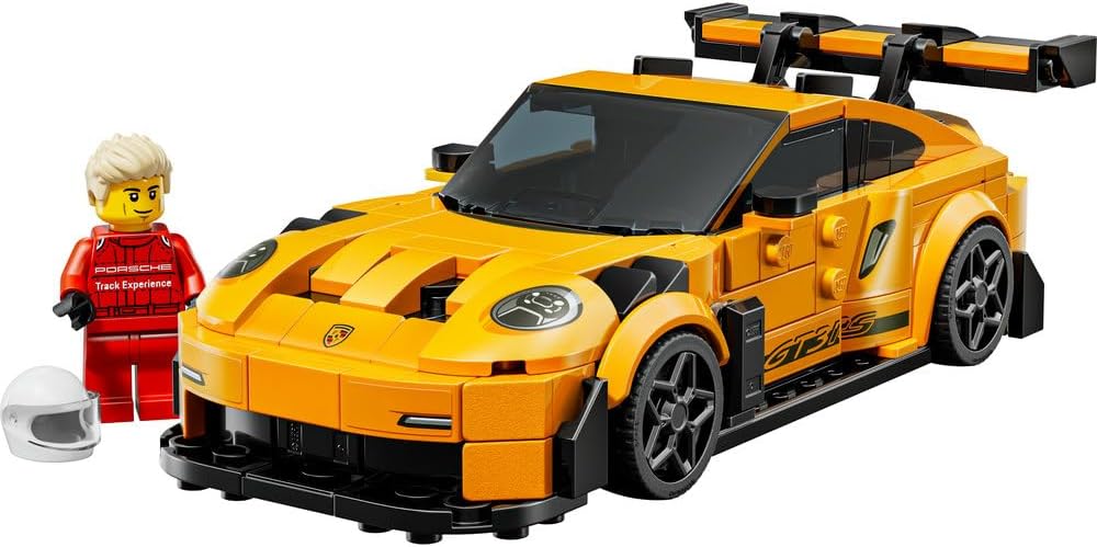 LEGO Speed Champions Porsche 911 GT3 RS Super Car Toy - Car Model Kit with a Driver Minifigure - Birthday Gift for 9+ Year Old Boys - 77239
