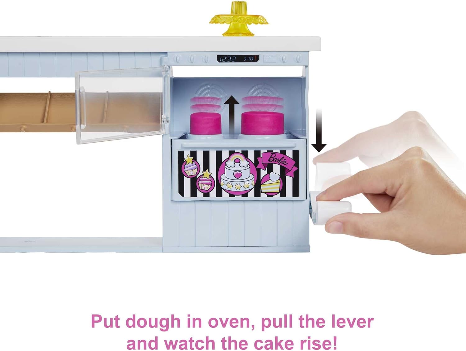 Barbie Bakery Playset With 12 In Petite Doll, Pink Hair, Bakery Station, Cake Making Feature & 20+ Realistic Play Pieces, 3 & Up