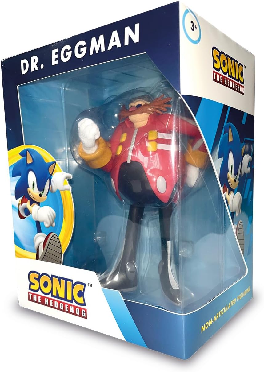 Comansi Doctor Eggman Action Figure 16cm, Sonic the Hedgehog Collectible Toy, Glossy Plastic Figure, Premium Edition, Video Game & Movie Character, Tabletop Display for Kids and Fans