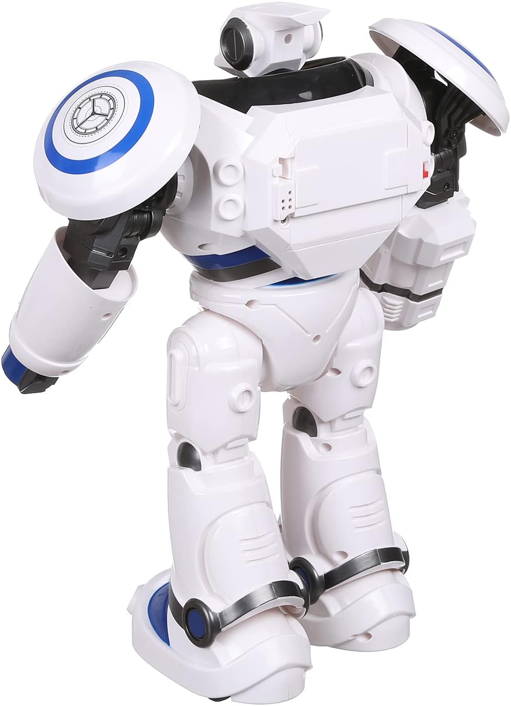 Crazon 701B Battle Defender Robot, White and Blue, Remote Control Action Robot with Lights, Sounds, Motion Functions, Kids 6+