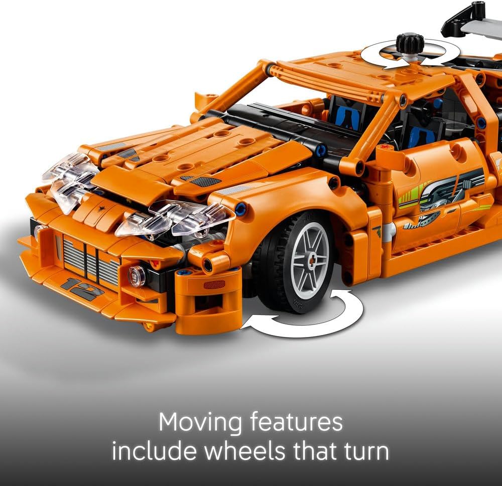 LEGO Technic Fast and Furious Toyota Supra MK4 Toy Car - 6 Cylinder Engine & Opening Doors - Model Kits for 9+ Years Old Boys & Girls or Adult Motorsport Fans - Ramadan Gift Idea - 42204