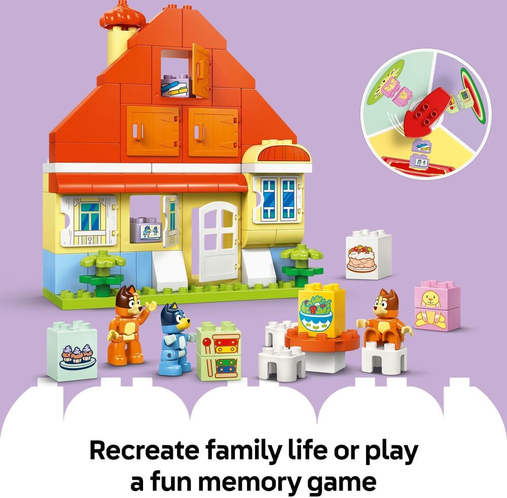LEGO DUPLO Bluey: Bluey's Family House with Memory Game 10459