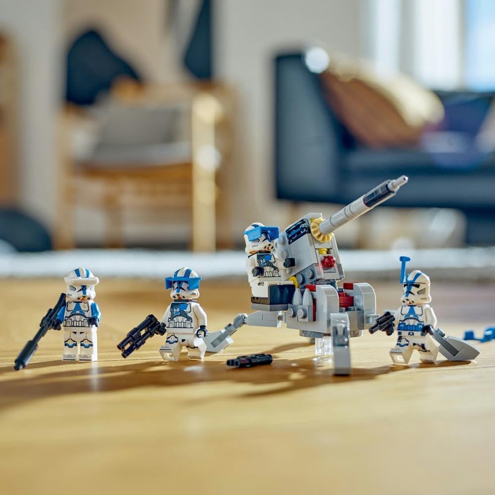 LEGO 75345 Star Wars 501st Clone Troopers Battle Pack Set, Buildable Toy with AV-7 Anti Vehicle Cannon and Spring Loaded Shooter plus 4 Characters