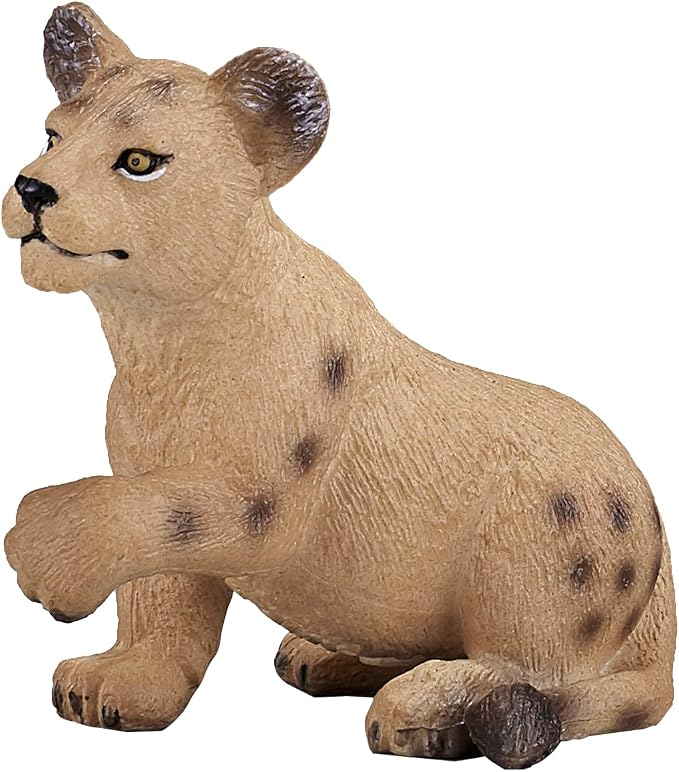 Mojo Fun 387012 Lion Cub Playing - Realistic International Wildlife Toy Replica