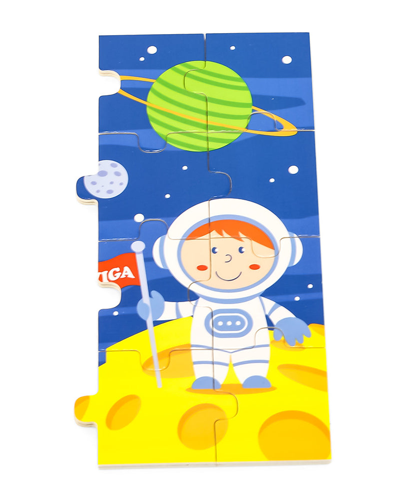 لعبة أحجية فيجا فروت، مكونة من 8 قطع، لعبة مونتيسوري الخشبية، تنمي المهارات الحسية والإدراكية والحركية الدقيقة، غير سامة وصديقة للبيئة، مناسبة للأولاد والبنات من سن 18 شهرًا فما فوق