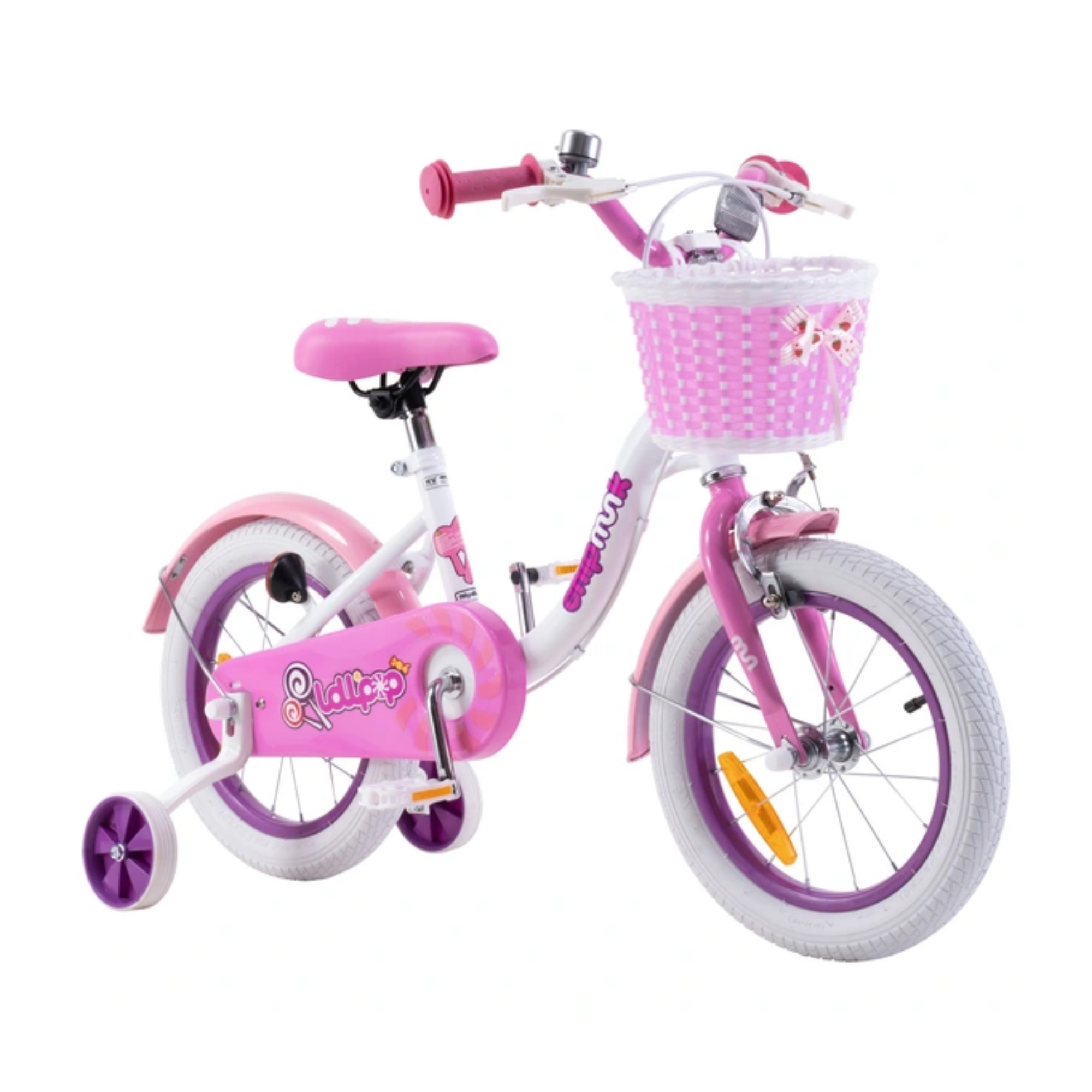 دراجة تشيبمنك إم إم مقاس 18 بوصة بإطار فولاذي خفيف الوزن، وسلة، ومقعد ومقبض قابلين للتعديل، وفرامل أمامية وخلفية، ودراجات أطفال مجمعة مسبقًا بنسبة 85% مع عجلات تدريب للأطفال من سن 6 إلى 9 سنوات، لون أبيض