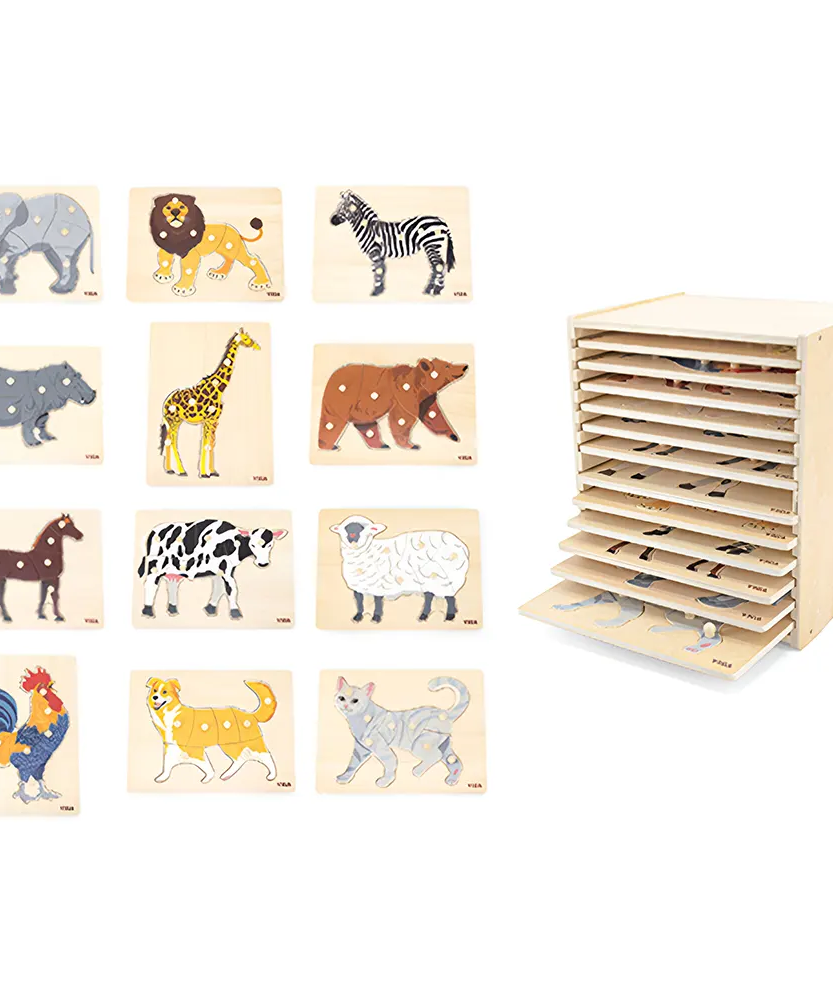 مجموعة فيجا من 12 قطعة، 8-9 قطع من أحجية المقابض، لعبة مونتيسوري الخشبية، تنمي المهارات الحسية والإدراكية والحركية الدقيقة، لعبة تعليمية للأطفال غير سامة وصديقة للبيئة، مناسبة للأولاد والبنات من سن 18 شهرًا فما فوق