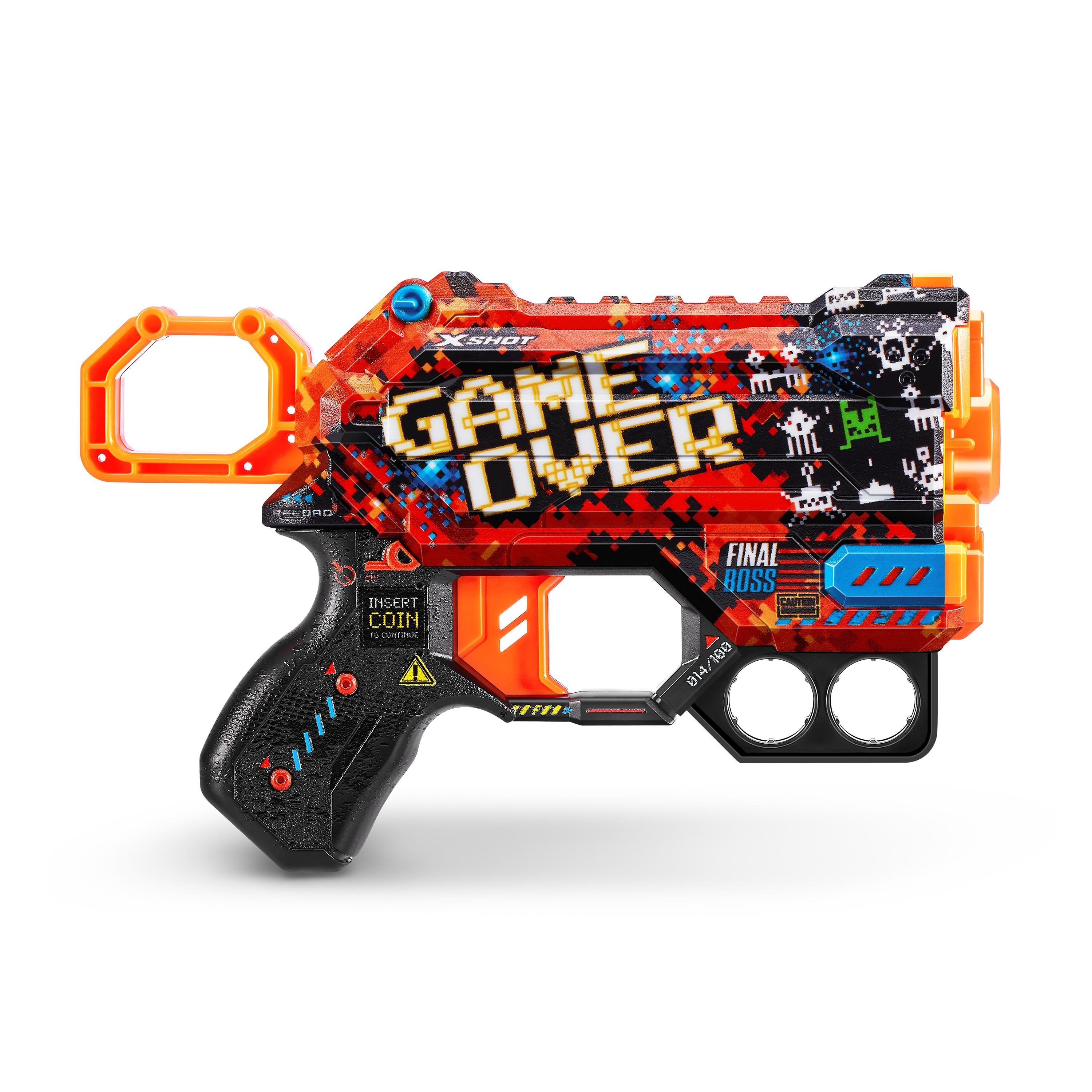 X Shot Skins Menace Blaster, Compact Foam Dart Gun for Boys, Age 8+