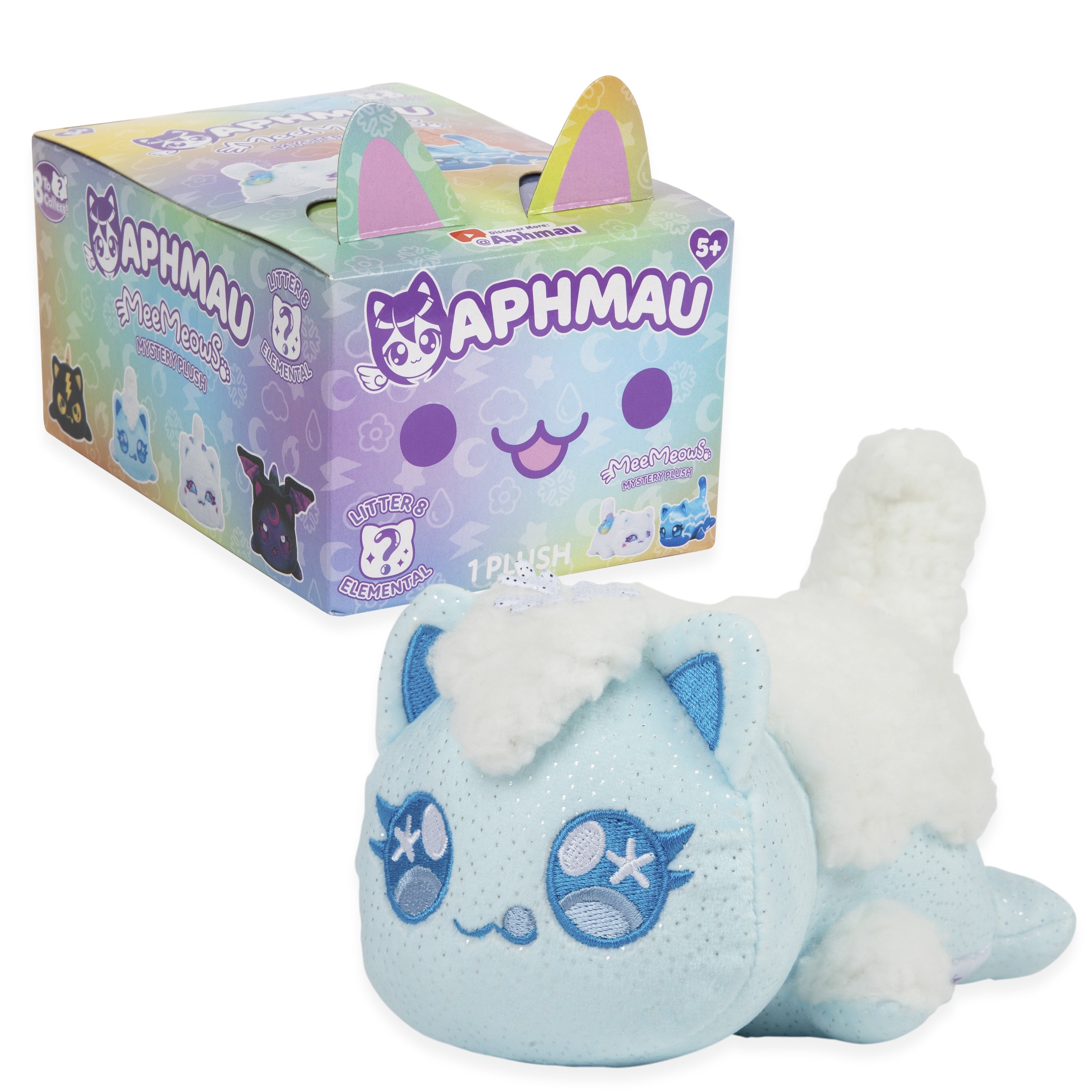 Aphmau Mystery MeeMeow Plush Elemental, Collectible Toy for Kids, Age 5+