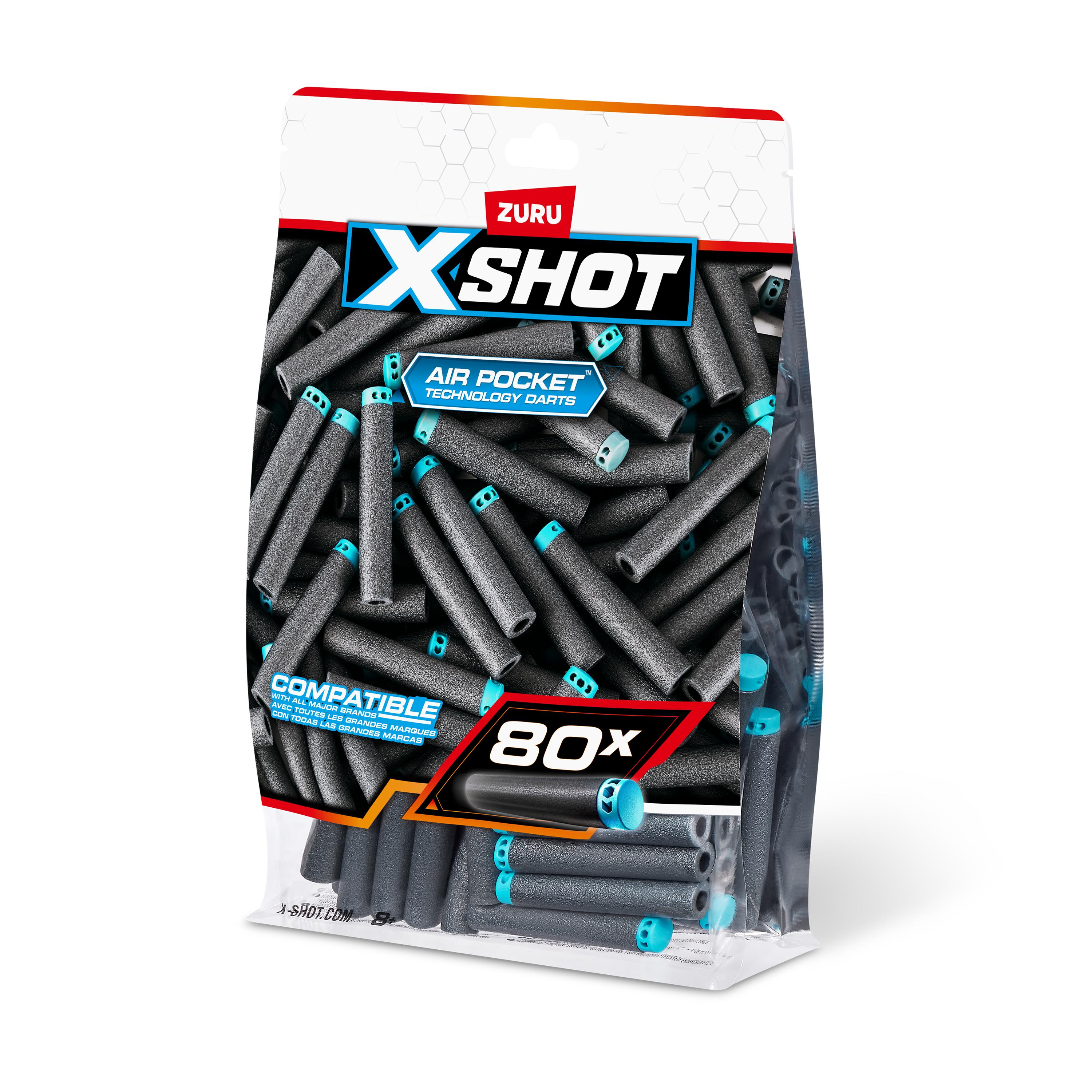 X Shot Excel Refill Darts 80 pcs, Foam Darts Pack for Boys, Age 8+