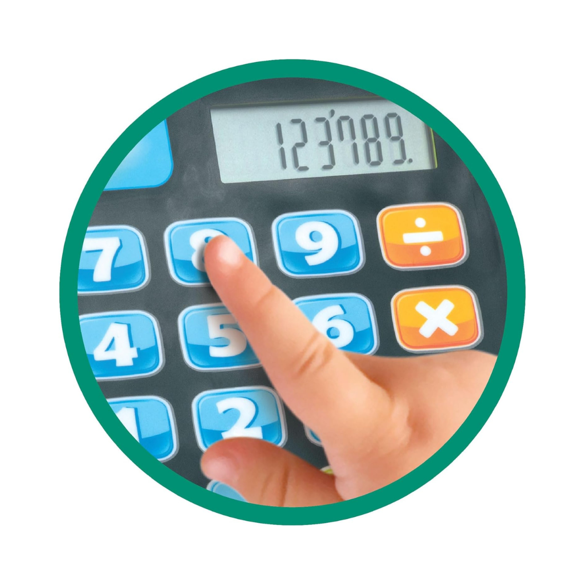 Winfun Smart Calculator Cash Register Set Pretend Play Toy for Early Math Learning 3+ Months