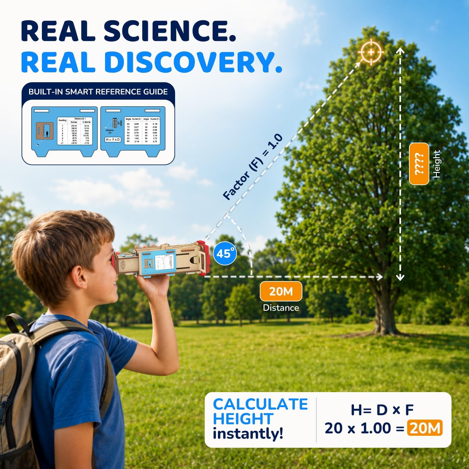 Smartivity Telescope Toy for Kids Age 8, 9, 10, 11, 12, 13, 14 Years Old | Measure Height & Distance | Birthday Gift for Boys & Girls | DIY Science Toys for Kids 8-14 Years