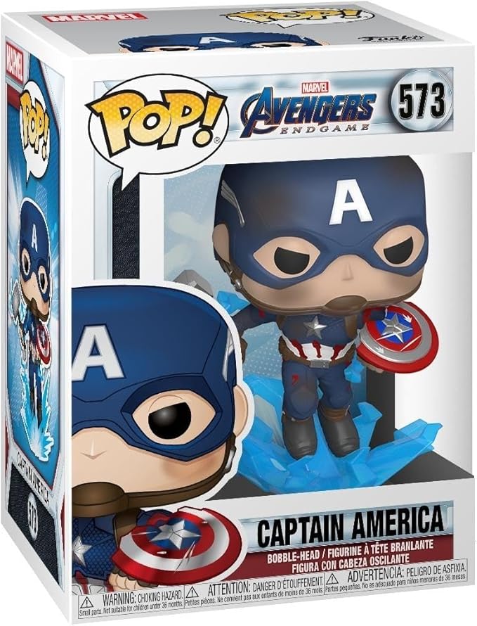 Funko Pop! Marvel: Avengers Endgame - Captain America With Broken Shield & Mjolnir - Collectable Vinyl Figure - Gift Idea - Official Merchandise - Toys for Kids & Adults - Movies Fans