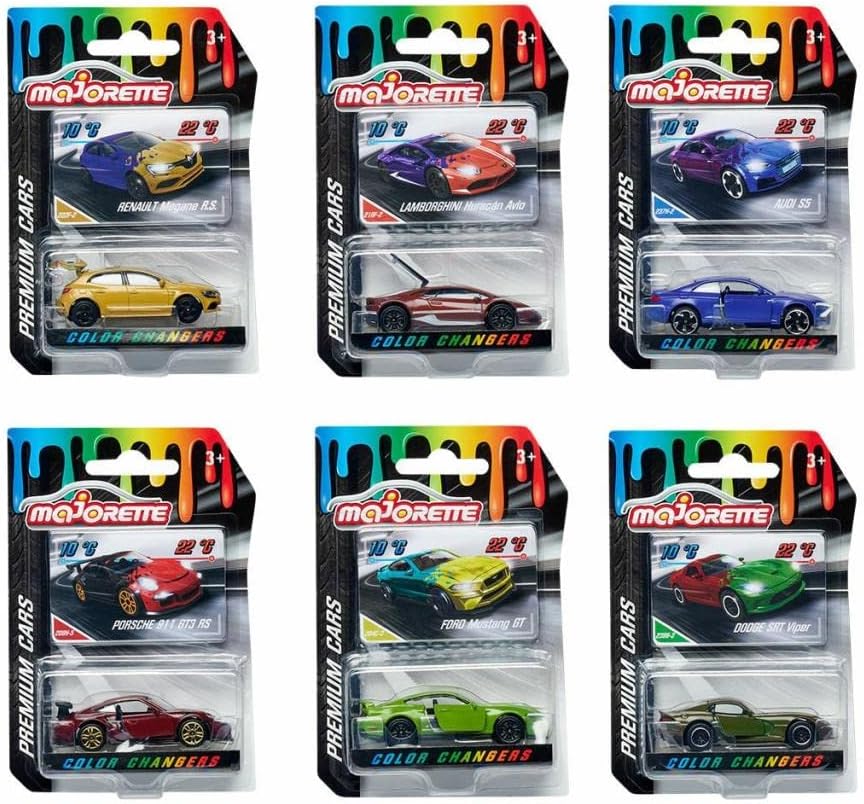 Majorette Limited Edition Color Change Die-Cast Car – 1:64 Scale Metal Vehicle, 1 Assorted Model from 6 Designs, Collectible Toy for Kids & Collectors Ages 3+