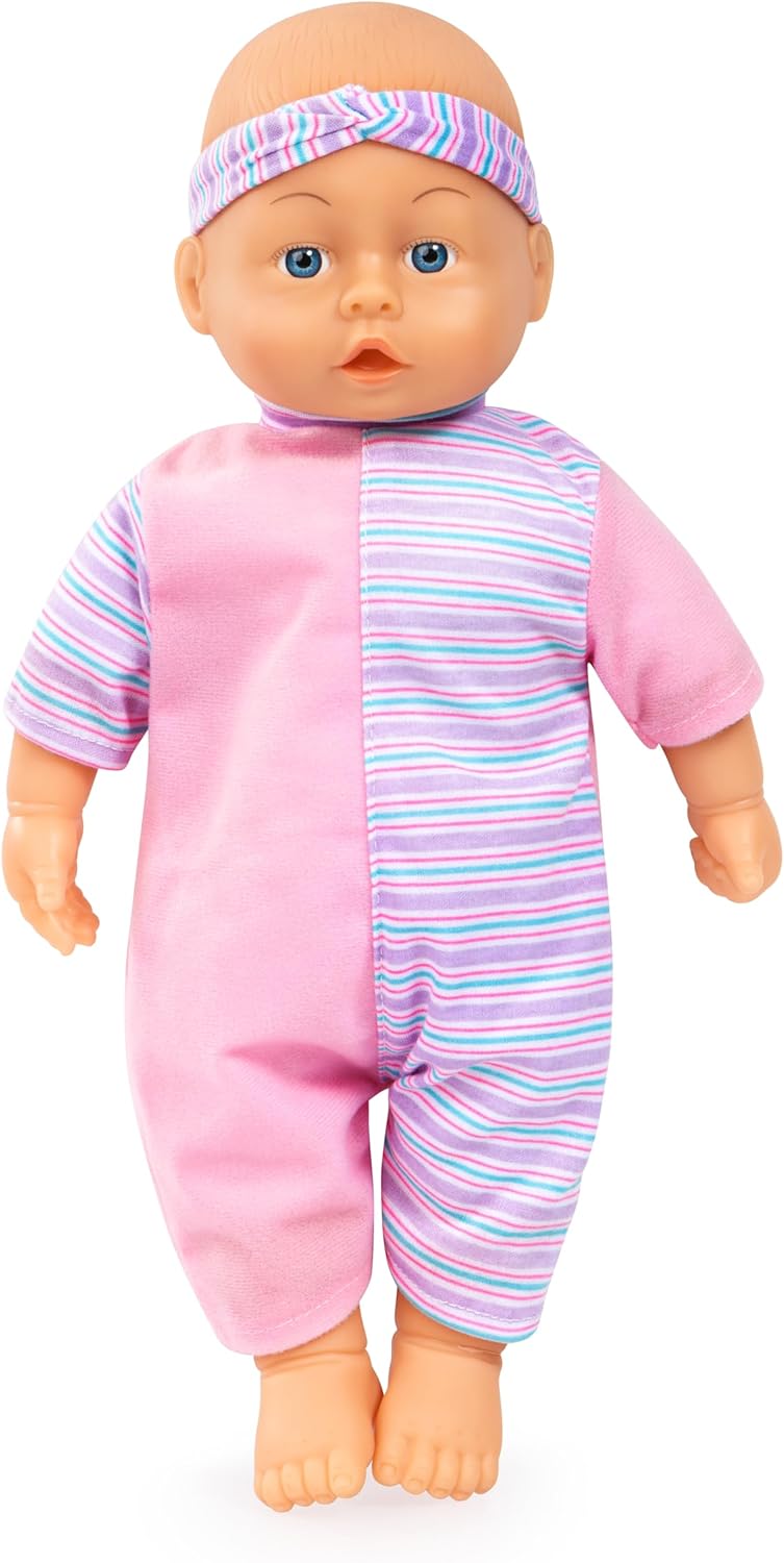 Bayer First Words Baby Doll 40cm with 24 Sounds, Soft Cuddly Talking Baby Doll Toy, Battery Operated Role Play Doll for Toddlers, 10M+ Months