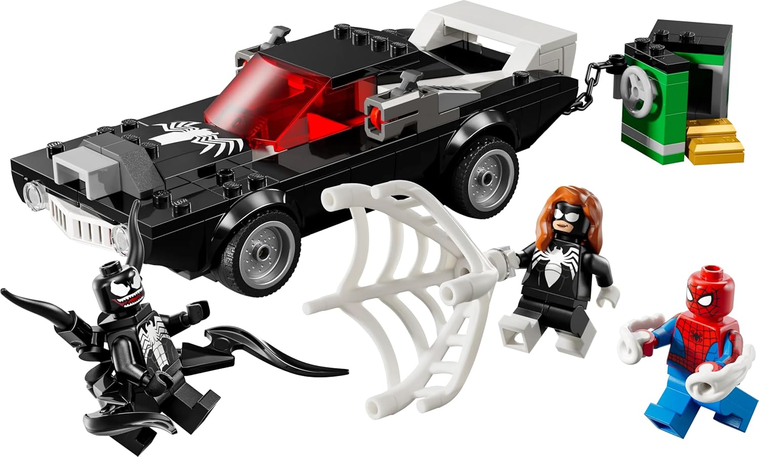 LEGO Marvel Spider-Man vs. Venom Muscle Car - Building Toy with 3 Super-Hero Minifigures for Imaginative Play - Gift for 7 Plus Year Old Boys & Girls 76309