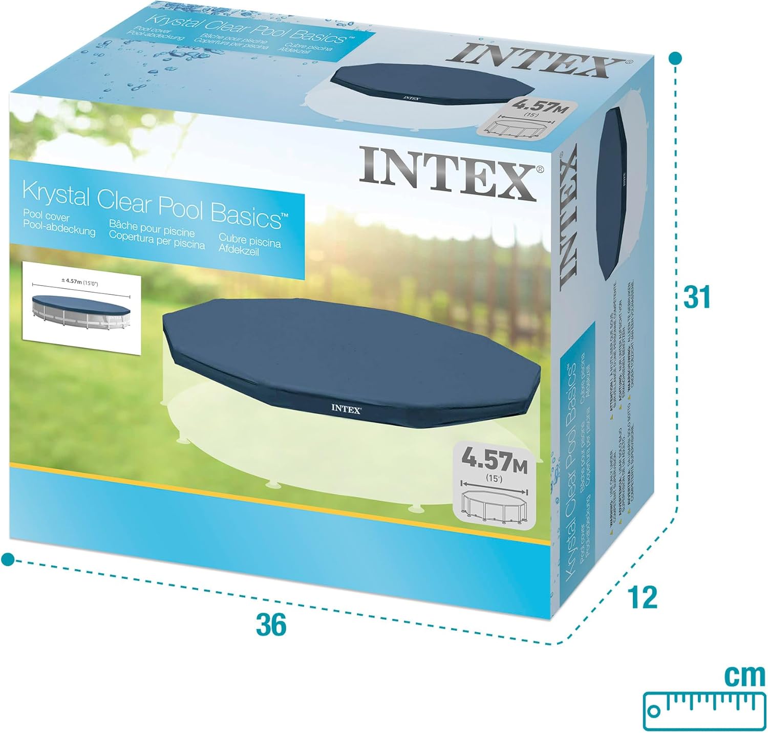 Intex 15-Foot Round Metal Frame Pool Cover