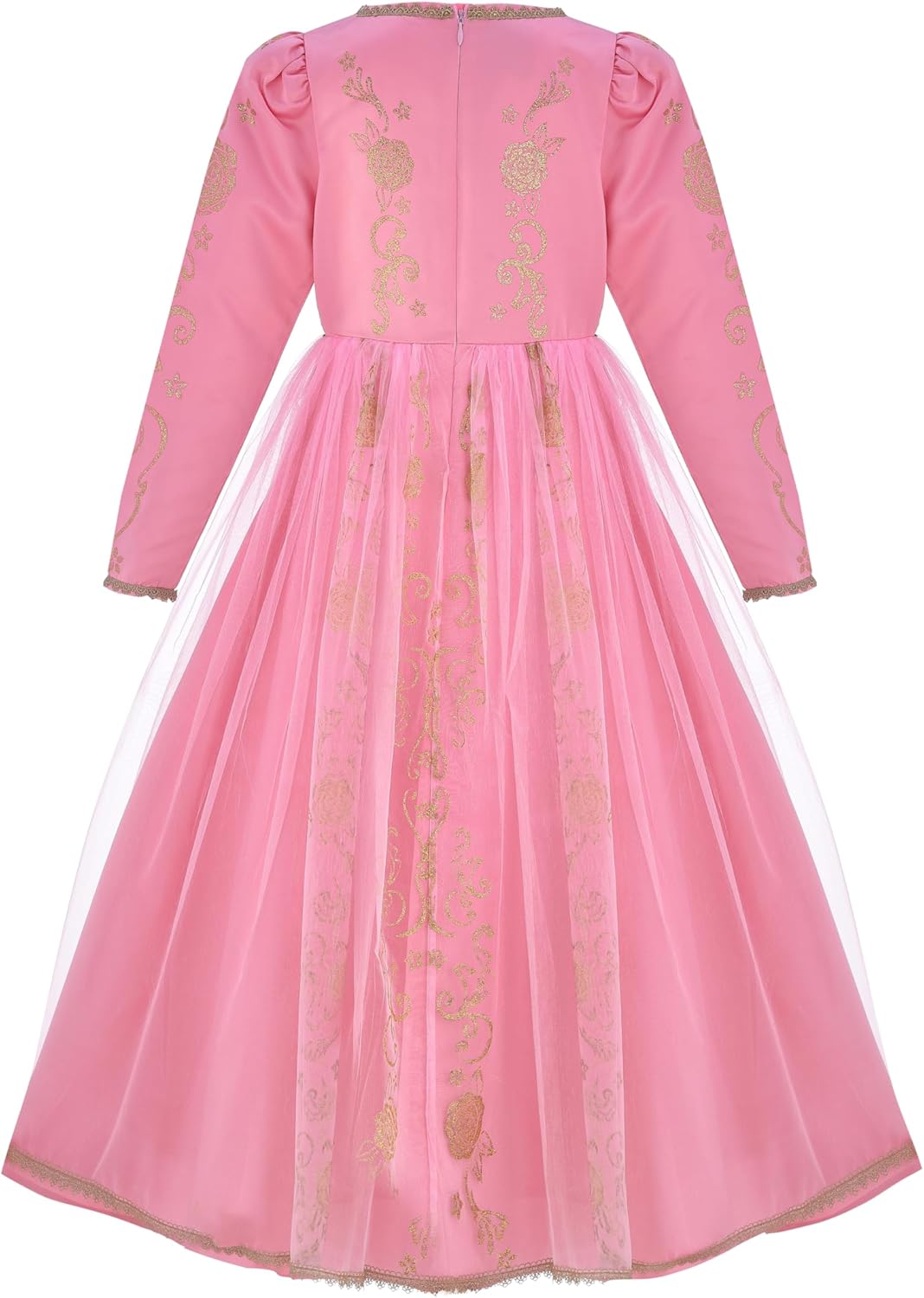 Party Centre - Disney Golden Princess Aurora Prestige Dress Up Costume with Headpiece, Large (10-12 Years)
