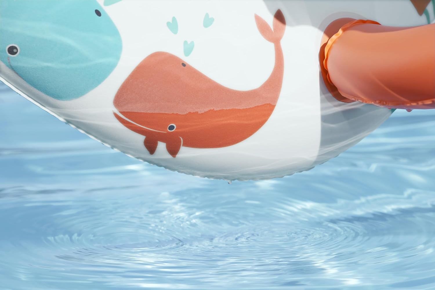 Bestway UV Care Comfort Plush Shaded Baby Boat Sea Animals 84X67cm, Outdoor & Indoor Relaxation & Play, Pool Baby Boats & Rafts, Soft Smooth Comfort Velvet-like Material