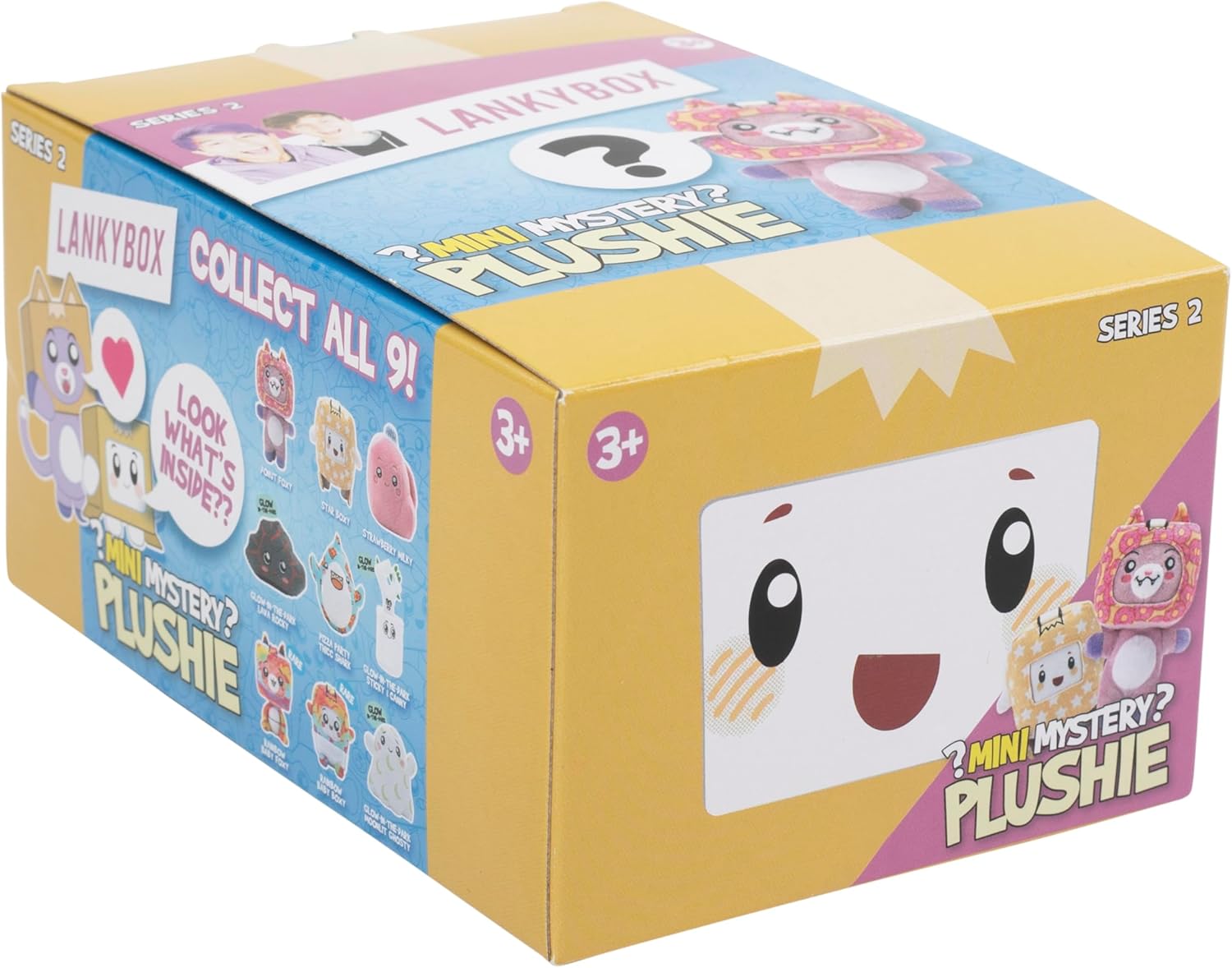 مجموعة من 9 دمى محشوة صغيرة من LankyBox Mystery Plush، السلسلة 2، صندوق أعمى قابل للتجميع، منتجات LankyBox المرخصة رسميًا للأطفال من سن 3 سنوات فما فوق