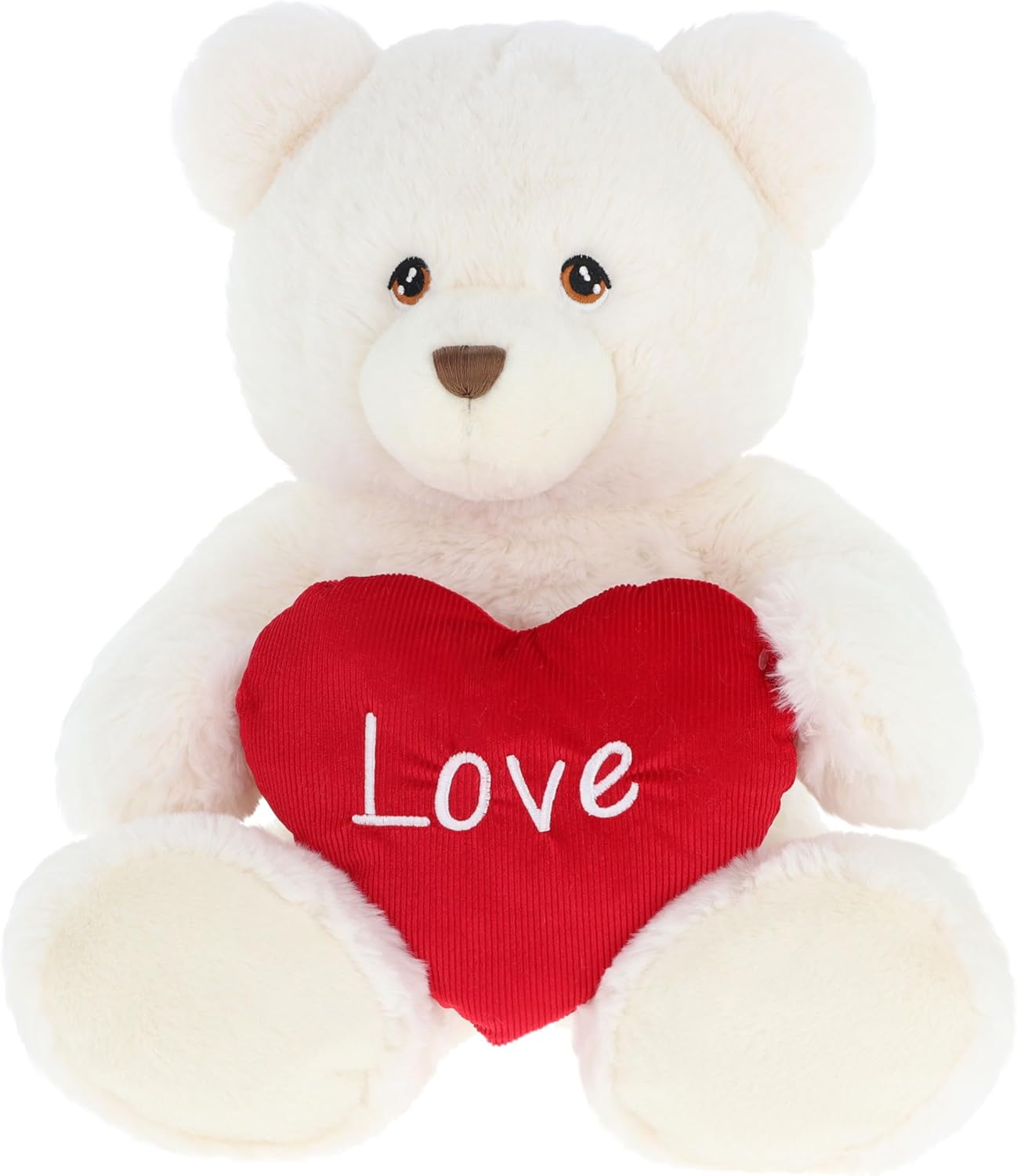 Keeleco Bear with Heart 75cm Eco-Friendly Soft Plush Teddy Gift Toy Cream Color 3+