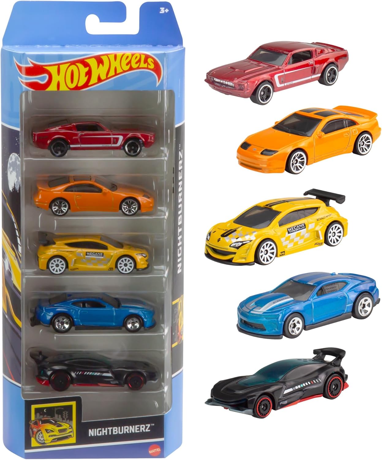 Hot Wheels 5-Car Die-Cast Vehicle Gift Pack, 1:64 Scale Cars for Racing, Stunts and Collecting, Styles May Vary