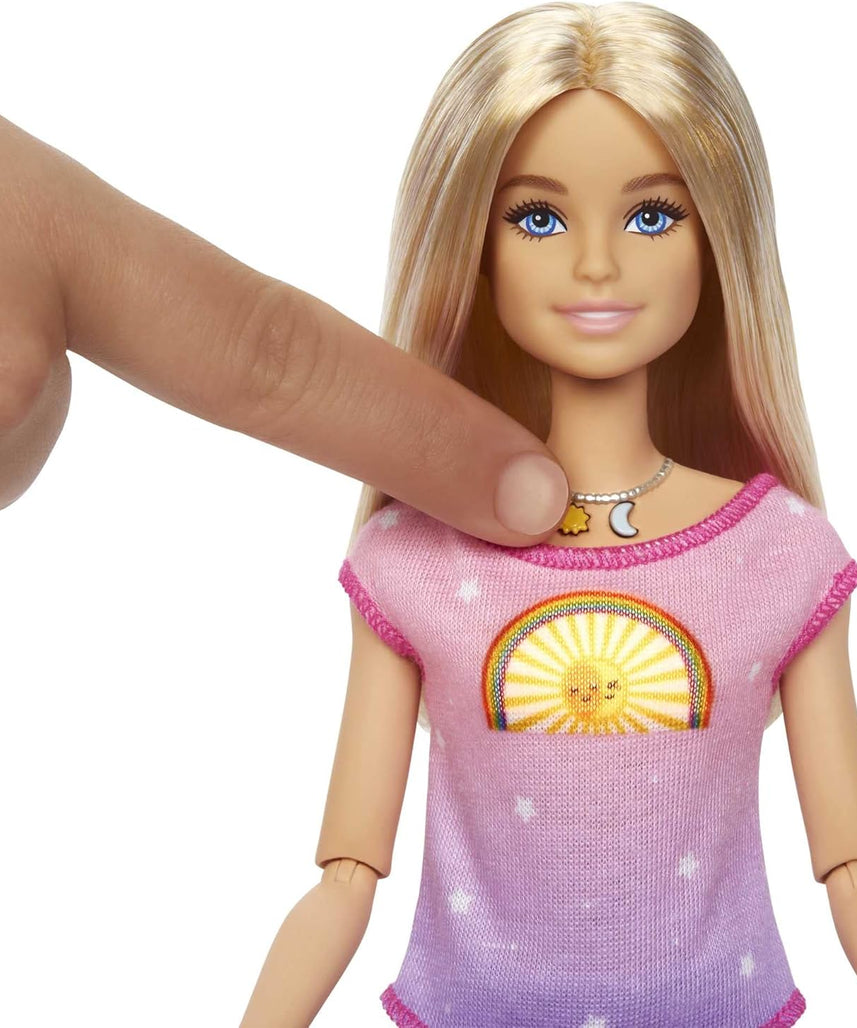 Barbie Self-Care Rise and Relax Doll, Light Skin Tone, Mindfulness Playset, Relaxation Theme, Includes Accessories, Ages 3+, Model HCN08