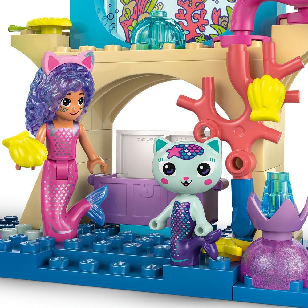 LEGO Gabby's Dollhouse Mermaid Gabby's Aquarium Adventure Toy with Gabby Mini Doll MerCat Figure and Accessories Gift for 4+ Year Old Girls and Movie Fans 11204