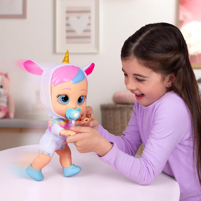 Cry Babies My First Steps - Dreamy, Doll with 10 Sounds & Reactions, With Light up Tears, Comes with Accessories, 1 Years+