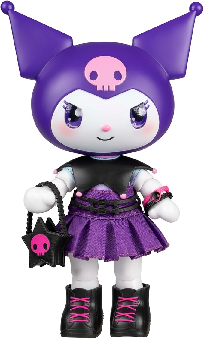 Hello Kitty® and Friends Premier 8-Inch Articulated Figure - Classic Kuromi™ Series 1 Poseable Doll - Officially Licensed Sanrio Product - Ages 6+