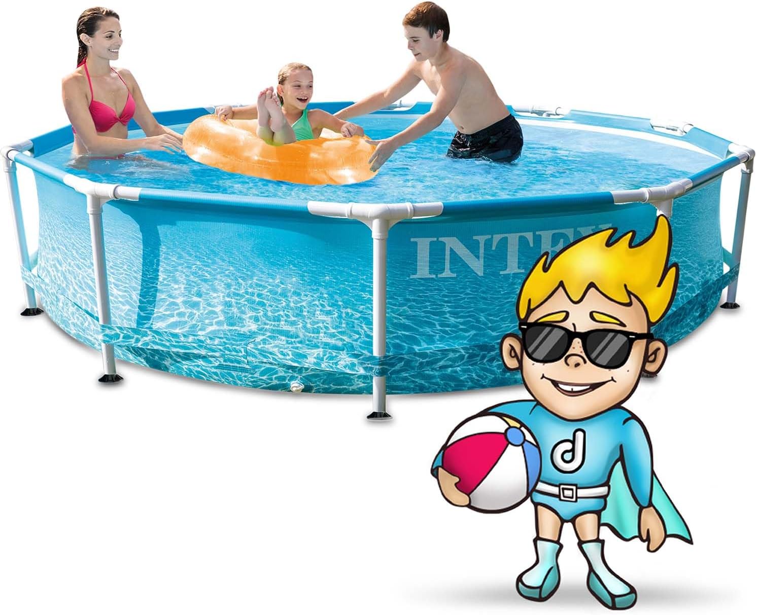 Intex 10 Ft X 30-Inch Beachside Metal Frame Pool Set