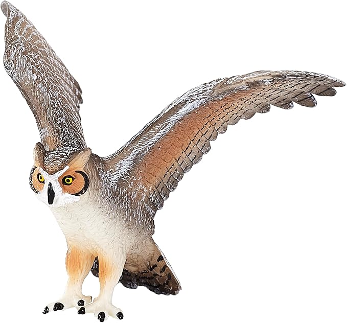 MOJO Great Horned Owl Wildlife Animal Bird Model Toy Figure