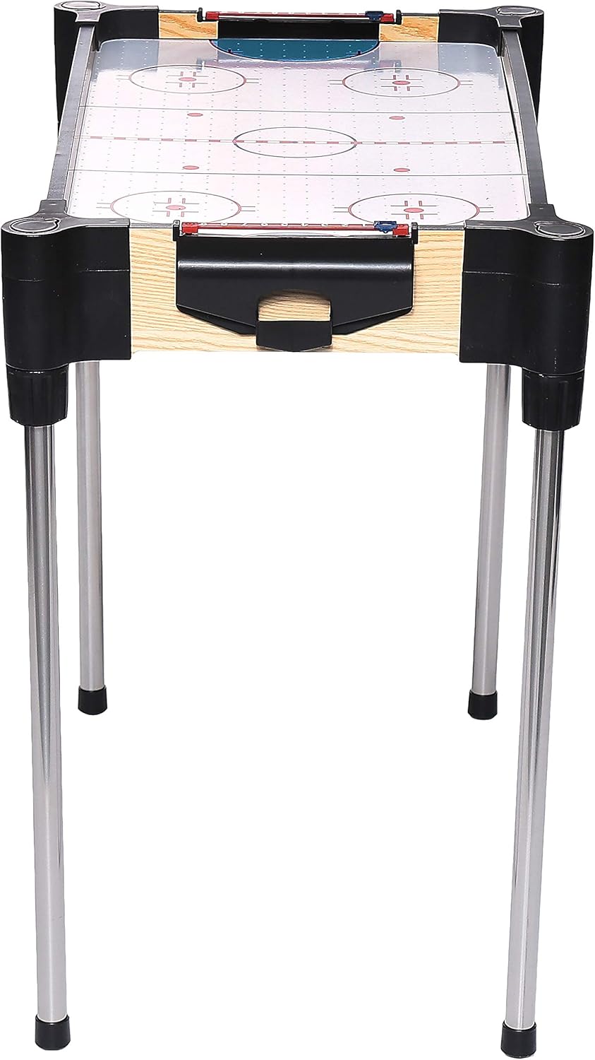 Ambassador 27 Inch Wood Tabletop Air Hockey Game with Legs for Kids 6+ Years, 2 Player Arcade Style Air Hockey Table