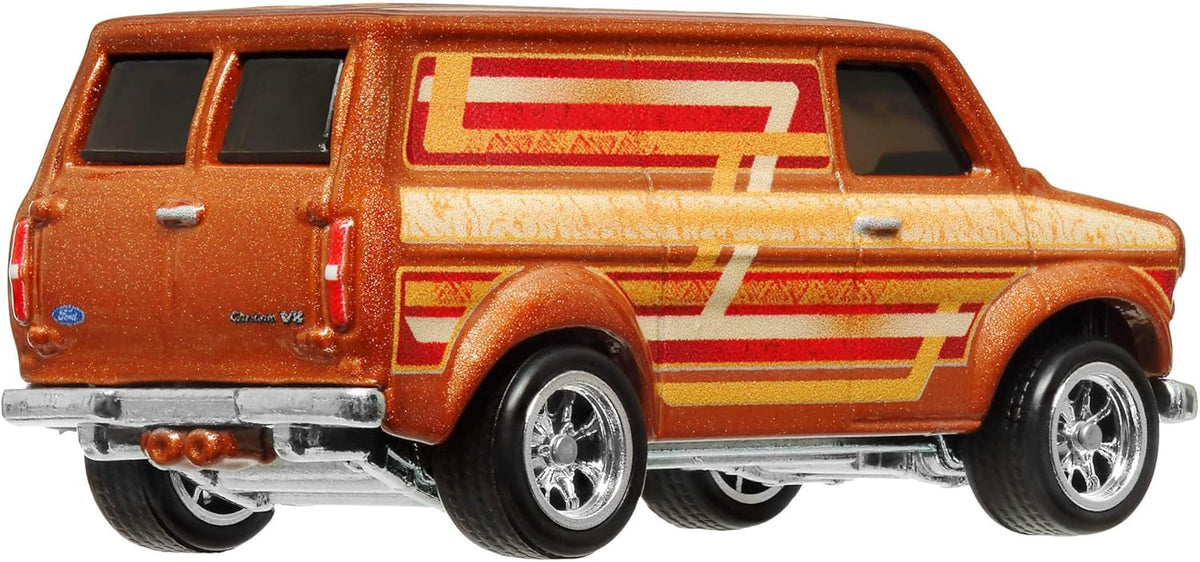 Hot Wheels Premium Boulevard Ford Transit Supervan, 1:64 Orange, #109 Die-Cast Metal Collectible Model