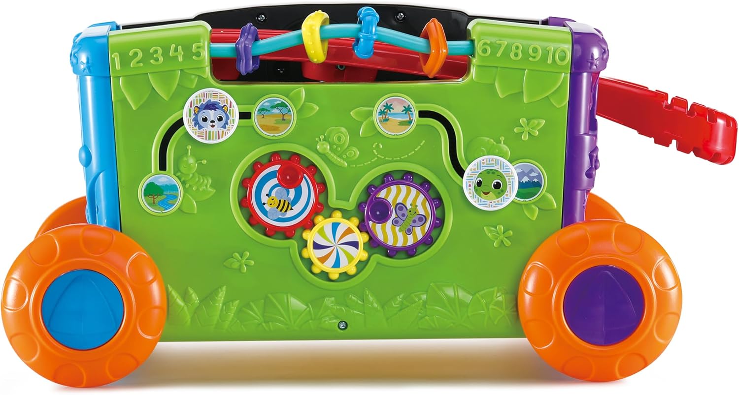 VTech Sort & Discover Activity Wagon Toddler Pull Along Learning Toy with Light-Up Panel Shape Sorter and Gears Multicolour 12m+