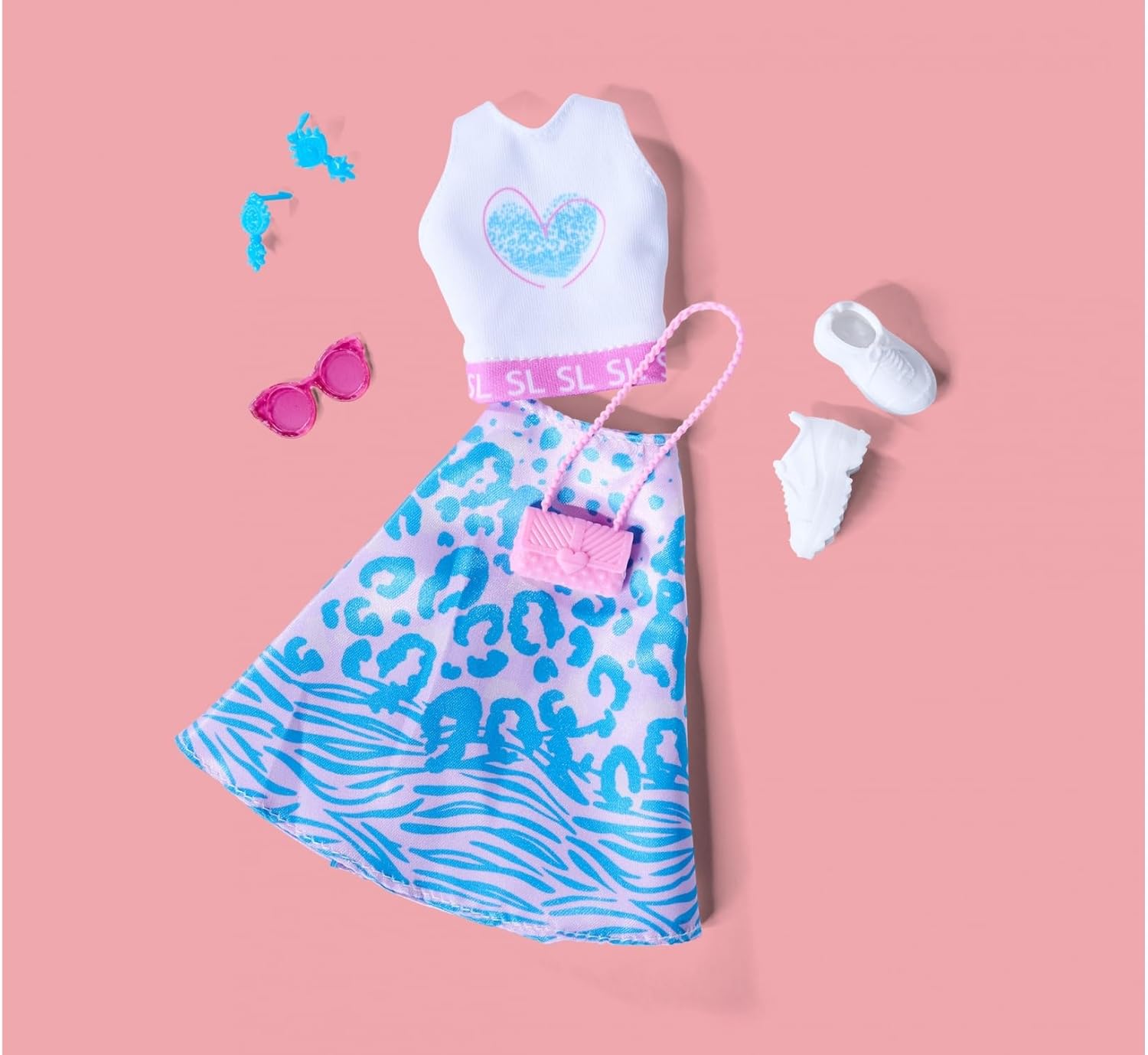 Simba Steffi Love Leo Look Fashion Doll 29 cm with Earrings Sunglasses and Handbag for Kids Ages 3 and Up