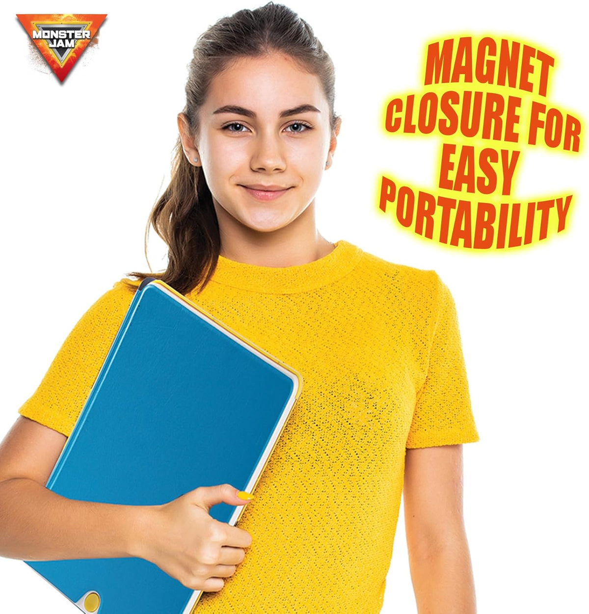 Monster Jam Premium Glow Pad with 8 LED Modes and Sound Effects, Battery Operated Drawing and Tracing Board with Multi-Color Markers, 3Y+ Years