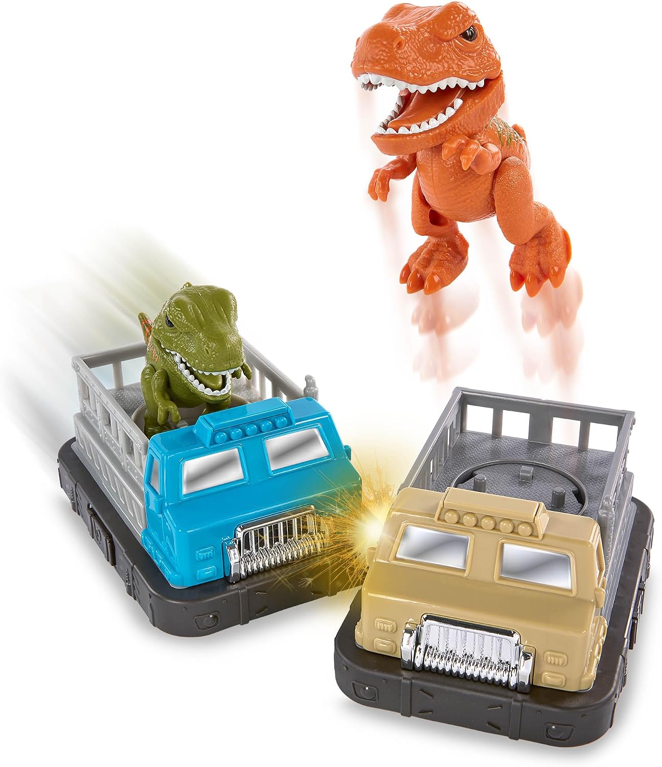 Terra RC Dino Bumper Cars | 2-Player Remote Control Dinosaur Battle Set | Auto Mode | Knock Out to Win | Fast-Paced Kids Toy Game | Great Gift for Boys & Girls Ages 3+