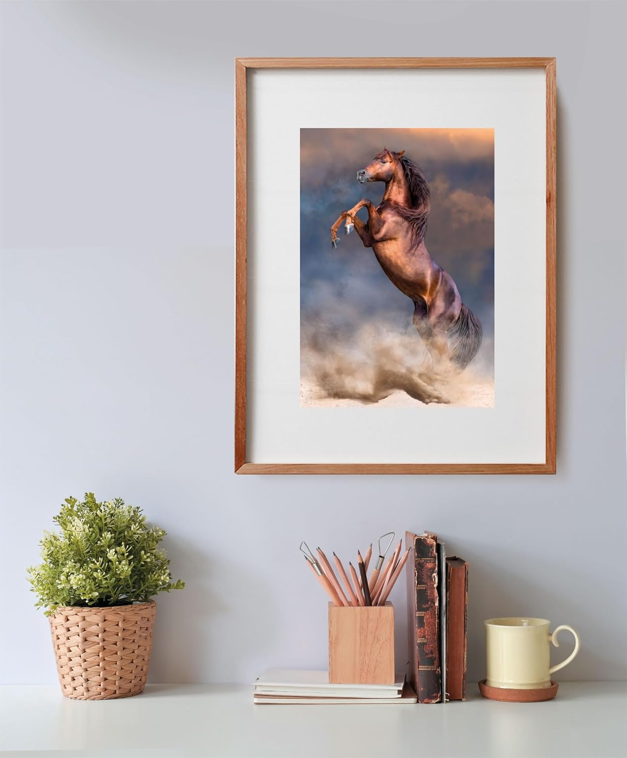 Clementoni 35521 Collection - Wild Red Stallion - 500 Pieces - Vertical Jigsaw Puzzle, Fun for Adults, Made in Italy, Multi-Colour