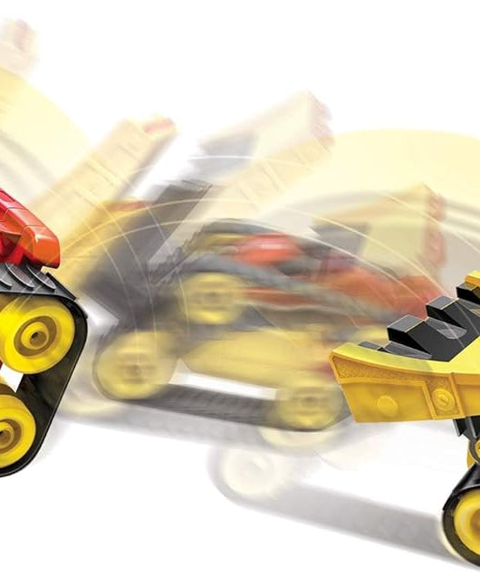 سيارة ليتل تايكس ريسر جرافة ريسر 2 في 1 تعمل بالتحكم عن بعد، جرافة متحولة وسيارة سباق مع وضعي قيادة للأطفال من سن 3 سنوات فما فوق