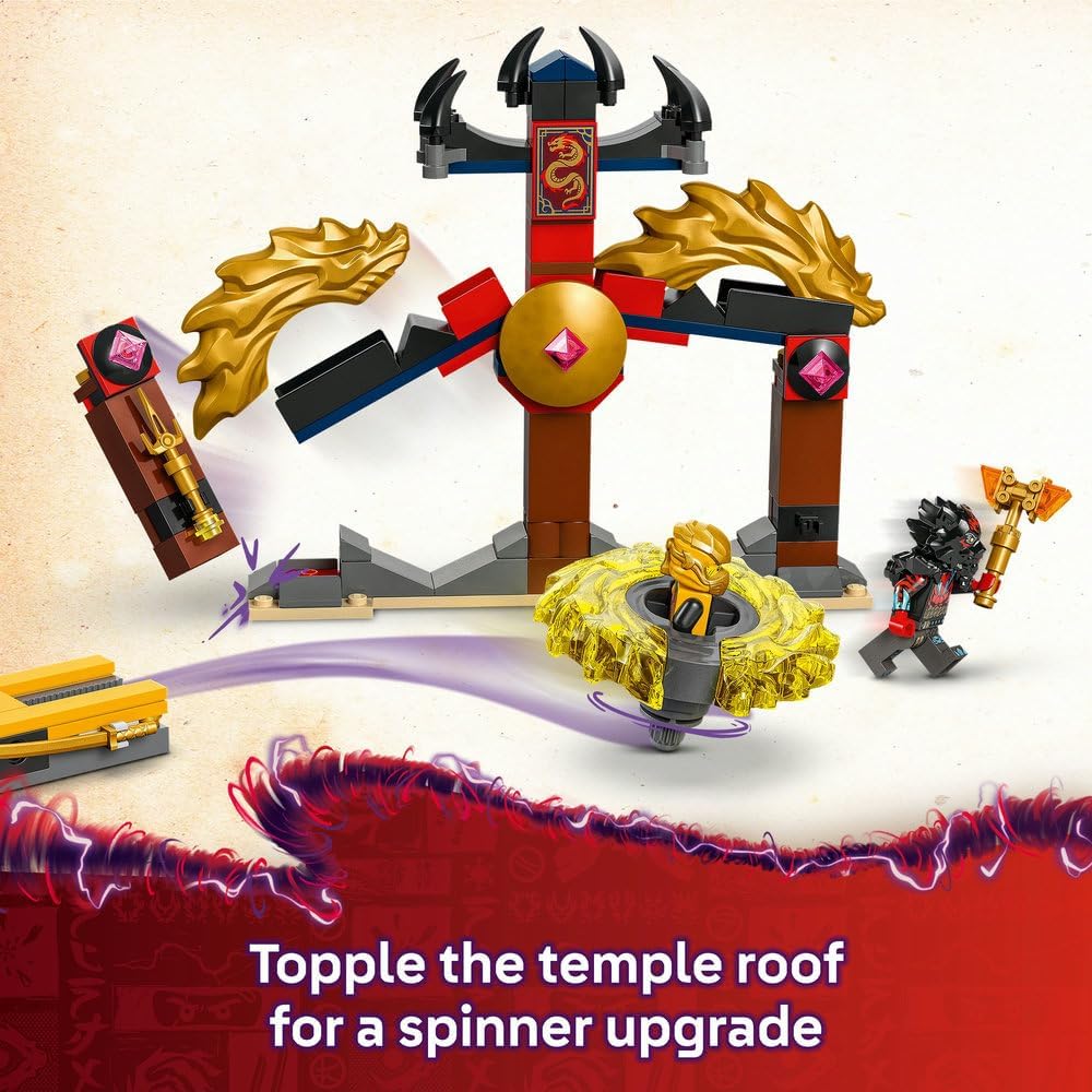 LEGO NINJAGO Dragon Spinjitzu Battle Pack Set with 2 Minifigures, Launchers & Flying Elements - Action Ninja Toy for 6+ Year Old Boys & Girls - Ramadan Gifts for Dragons Rising TV Show Fans - 71826