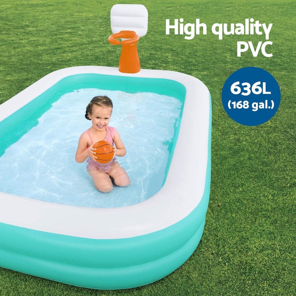 Bestway Family Pool Dunk N' Splash with Basketball Hoops 251 x 168 x 102 cm
