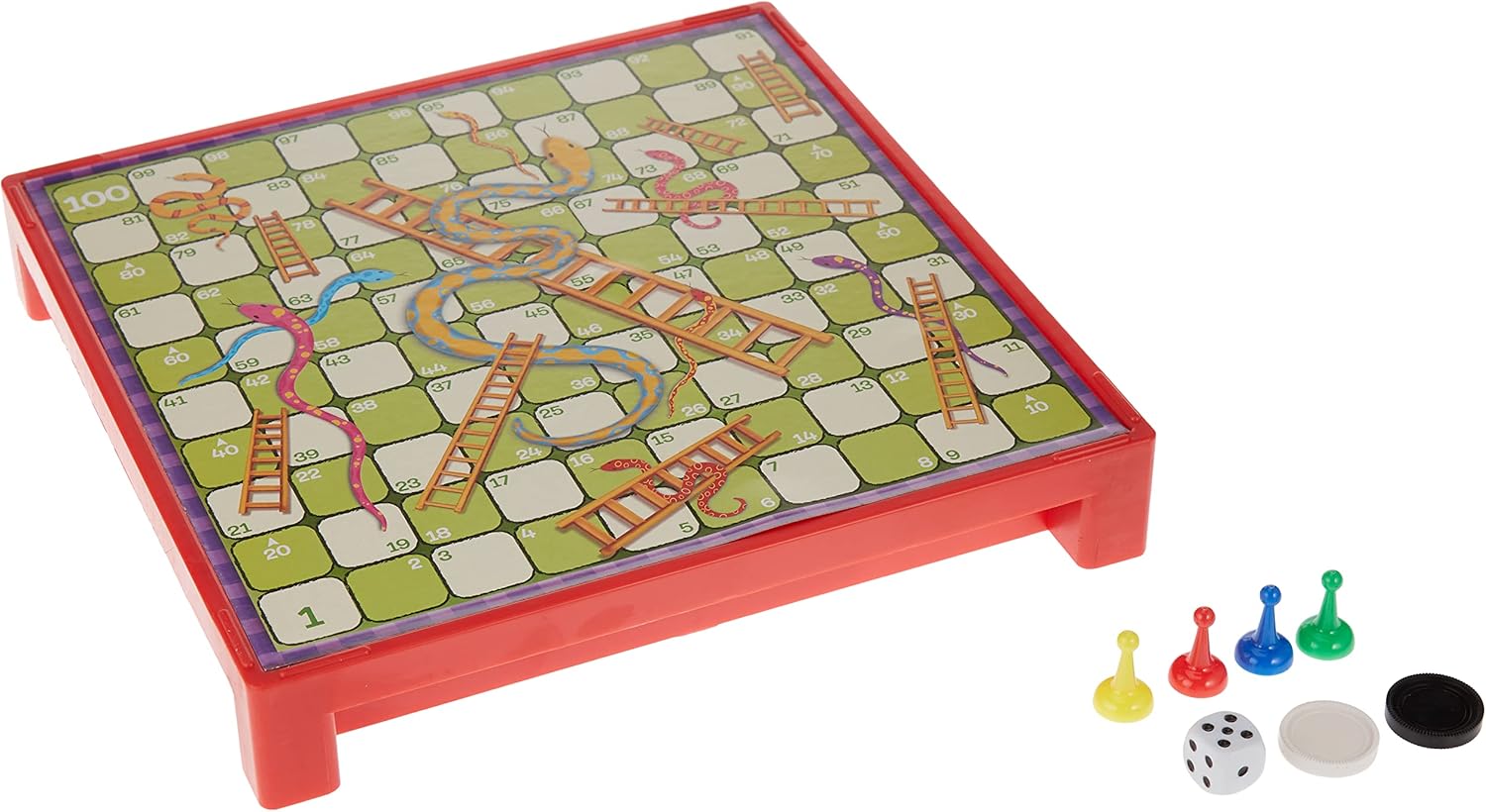 Snakes & Ladders and 4-in-a-Row Game Bundle, Board Game Set for Kids, Ages 4+