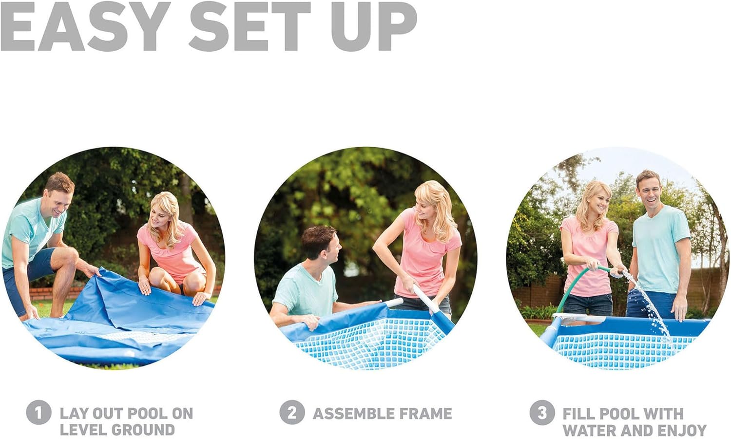 Intex 28273NP Rectangular Frame Pool – 17.7 x 86.6 x 33.1 inches (450 x 220 x 84 cm), Durable Above-Ground Pool for Summer Fun