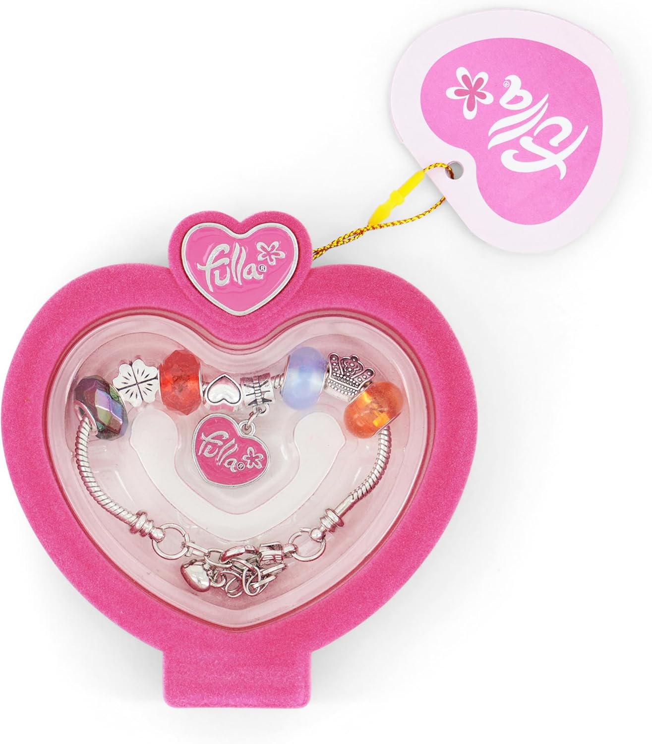 Fulla Bracelet Charm & Cheer Set for Girls Ages 3+, Pack of 8 Colorful Fashion Bracelets with Trendy Designs, Soft & Durable Accessories for Kids, Perfect Birthday Gift & Dress-Up Play